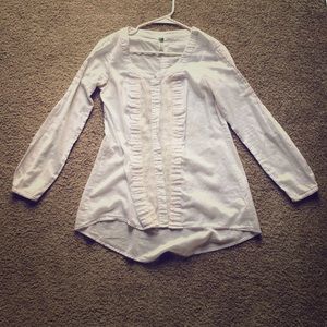 Free People Long-Sleeved White Blouse